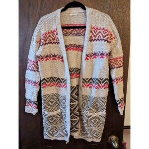 Maurices Large Heavy Knit Aztec Print Cardigan